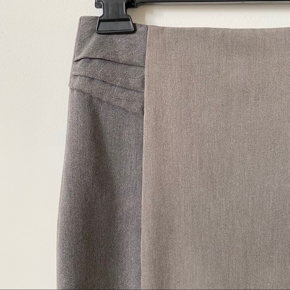 Express Pleated Color Block Lined Pencil Skirt 2 - Picture 3 of 9